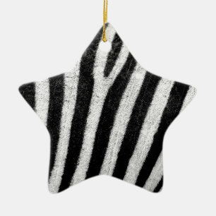 zebra Stripes Ceramic Ornament