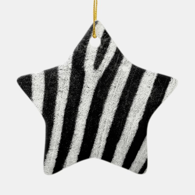 zebra Stripes Ceramic Ornament (Front)