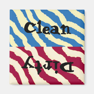 Zebra Stripes Clean and Dirty Magnet