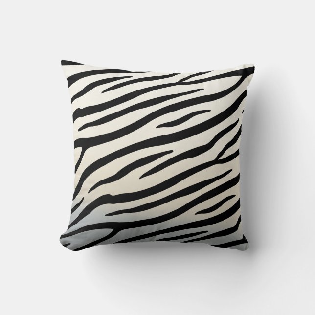 Zebra Stripes Exotic Animal Print Cushion (Front)