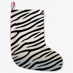 Zebra Stripes Exotic Animal Print Small Christmas Stocking