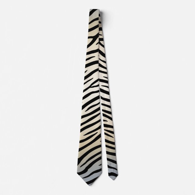 Zebra Stripes Exotic Animal Print Tie (Front)
