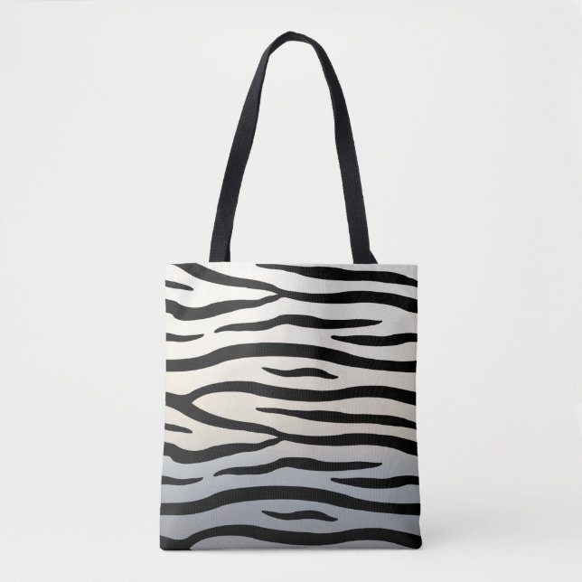 Zebra Stripes Exotic Animal Print Tote Bag (Front)