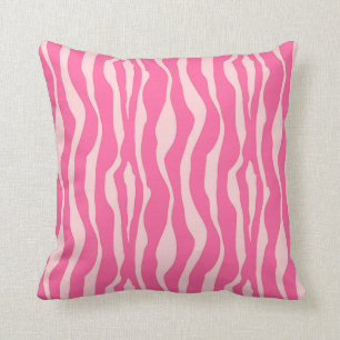 Zebra stripes - Fuchsia and light pink Cushion
