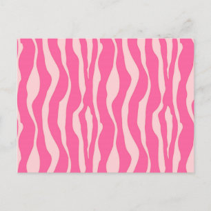 Zebra stripes - Fuchsia and light pink Postcard