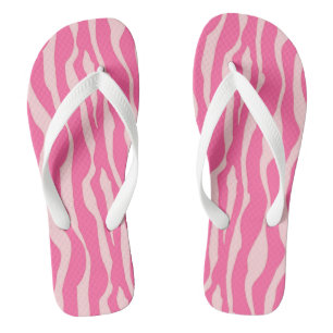 Zebra stripes - Fuchsia and light pink Thongs