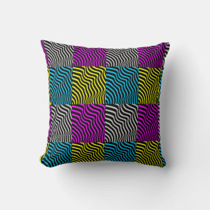 Zebra Stripes - Geometric Pattern Abstract Art 3D Cushion