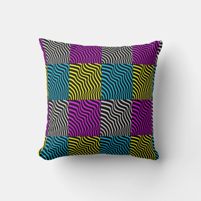 Zebra Stripes - Geometric Pattern Abstract Art 3D Cushion (Front)