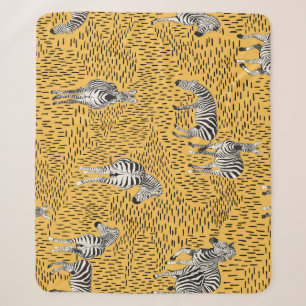 Zebra stripes: hand-drawn seamless background. sherpa blanket