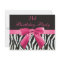 Zebra Stripes & Hot Pink Printed Bow 21st Birthday