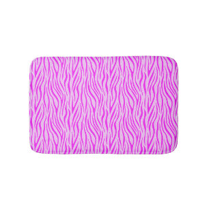 Zebra Stripes in a Powder Pink Safari Print Bath Mat
