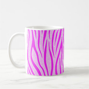 Zebra Stripes in a Powder Pink Safari Print Coffee Mug