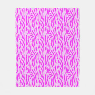 Zebra Stripes in a Powder Pink Safari Print Fleece Blanket