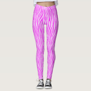 Zebra Stripes in a Powder Pink Safari Print Leggings