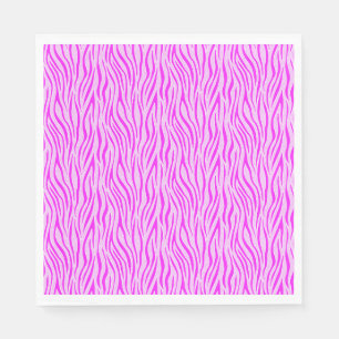 Zebra Stripes in a Powder Pink Safari Print Napkin