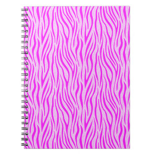 Zebra Stripes in a Powder Pink Safari Print Notebook