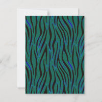 Zebra Stripes in Black and Green Safari Print