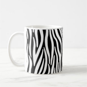 Zebra Stripes in Black and White Fur Effect Coffee Mug