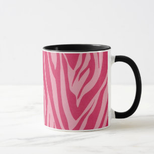 Zebra stripes in hot pink mug