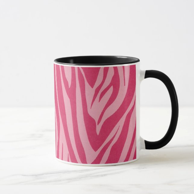 Zebra stripes in hot pink mug (Right)
