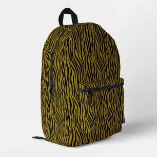 Zebra Stripes in Safari Black and Brown Printed Backpack