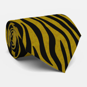 Zebra Stripes in Safari Black and Brown Tie