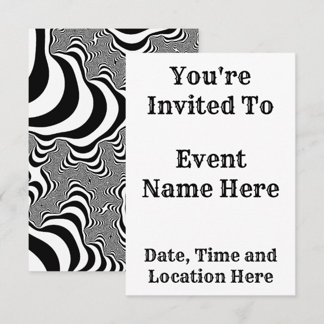 Zebra Stripes Invitation (Front/Back)
