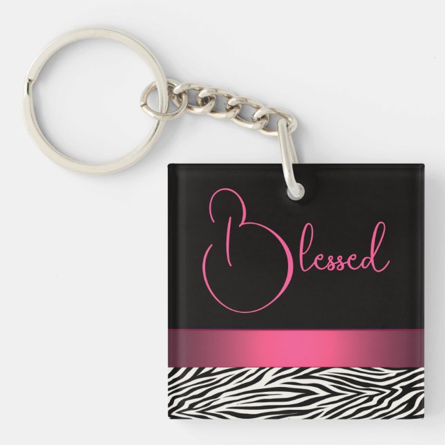 Zebra Stripes Key Ring (Front)