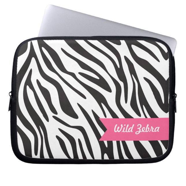 Zebra Stripes laptop sleeve (Front)