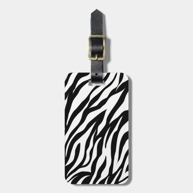 Zebra Stripes Luggage Tag (Front Vertical)