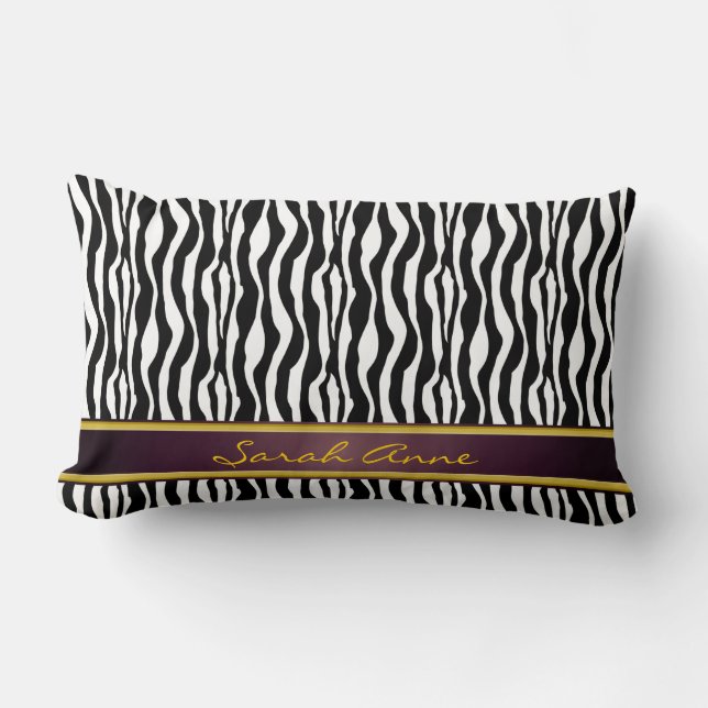 Zebra Stripes Lumbar Cushion (Front)