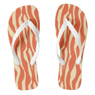 Zebra stripes - Mandarin and light orange Thongs