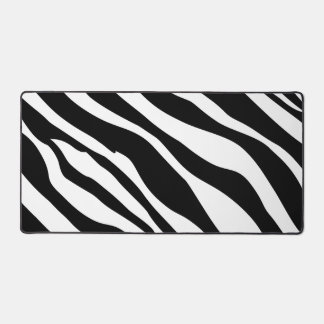 Zebra Stripes Modern Canvas Art Desk Mat
