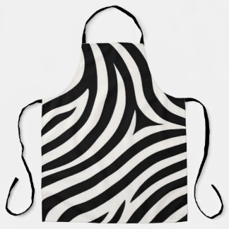 Zebra Stripes Modern Print  Apron