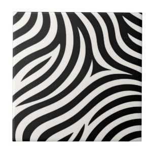 Zebra Stripes Modern Print  Ceramic Tile