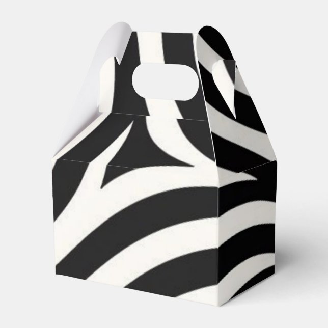 Zebra Stripes Modern Print  Favour Box (Front Side)