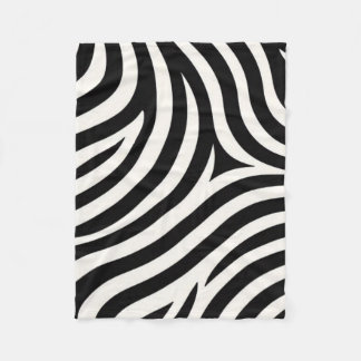 Zebra Stripes Modern Print  Fleece Blanket
