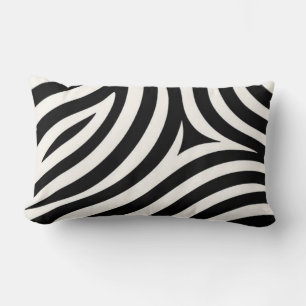 Zebra Stripes Modern Print Lumbar Cushion