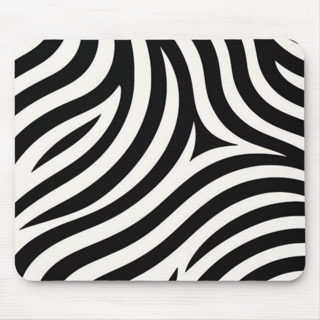 Zebra Stripes Modern Print  Mouse Pad (Front)