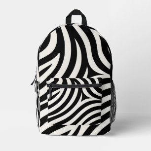Zebra Stripes Modern Print Printed Backpack
