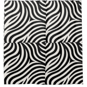 Zebra Stripes Modern Print Shower Curtain