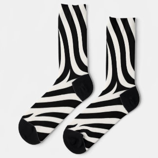 Zebra Stripes Modern Print  Socks