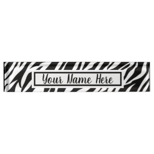 Zebra Stripes Nameplate