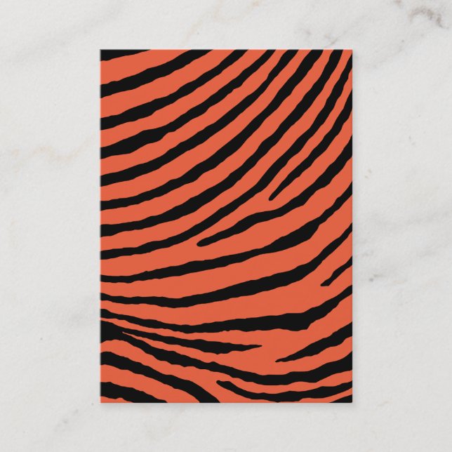 ZEBRA STRIPES: ORANGE and BLACK Business Card (Front)