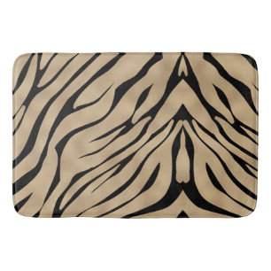 Zebra Stripes Pattern Bath Mat
