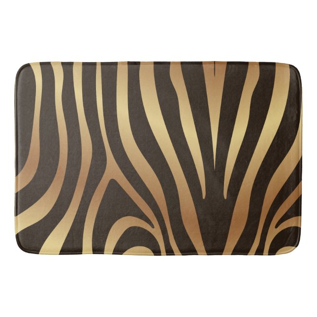 Zebra Stripes Pattern Bath Mat (Front)