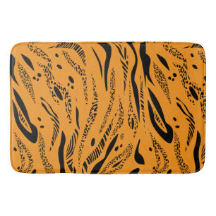 Zebra Stripes Pattern Bath Mat