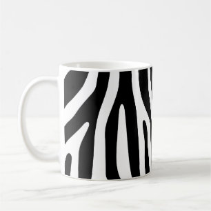 Zebra stripes pattern black & white + your ideas coffee mug