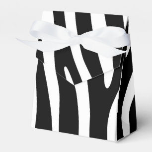 Zebra stripes pattern black & white + your ideas favour box