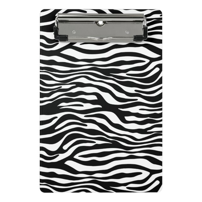 Zebra stripes pattern black & white + your ideas mini clipboard (Front)